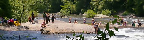 Tubing in the sunmertime, a good way to cool off! Tubing on one of Georgia's beautiful rivers